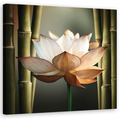 Tableau déco Fleur Bambou Zen 30x30