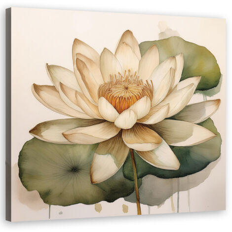 Tableau déco Fleurs Feuilles Botanique 30x30