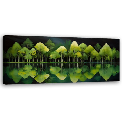 Tableau déco Forêt Nature Vert Paysage 90x30