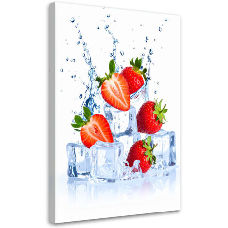 Tableau déco Fraises glace fruits nature 60x90
