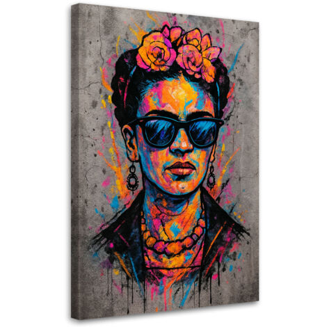 Tableau déco Frida Kahlo Portrait d'une femme Pop art 40x60