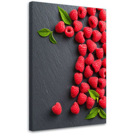 Tableau déco Fruits framboises 70x100