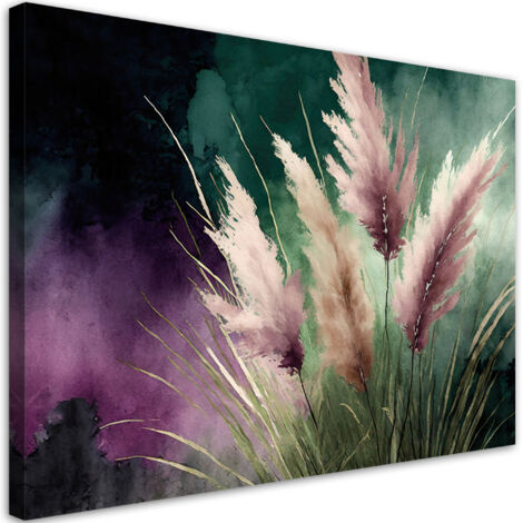 Tableau déco Herbe de la Pampa Botanique Abstrait 90x60