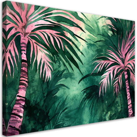Tableau déco Jungle tropicale Palmiers 100x70
