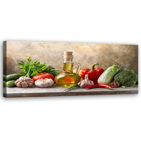 Tableau déco Légumes dans la cuisine 90x30