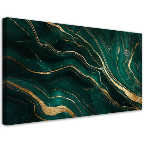 Tableau déco Marbre vert émeraude abstrait 100x50