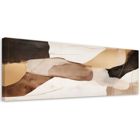 Tableau déco Minimalisme abstrait Brun 90x30