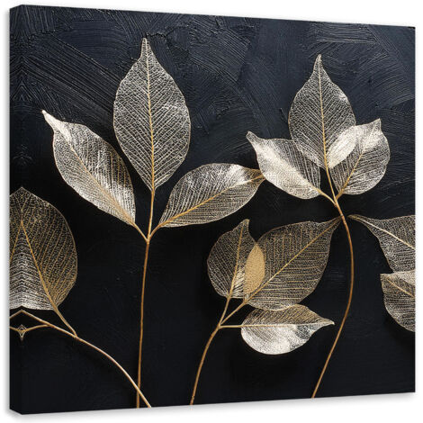 Tableau déco Minimalisme Feuilles Plantes Glamour Abstrait 40x40