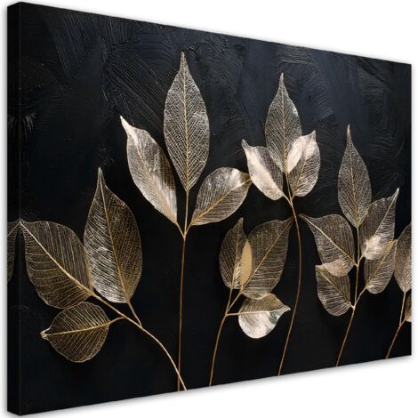 Tableau déco Minimalisme Feuilles Plantes Glamour Abstrait 90x60