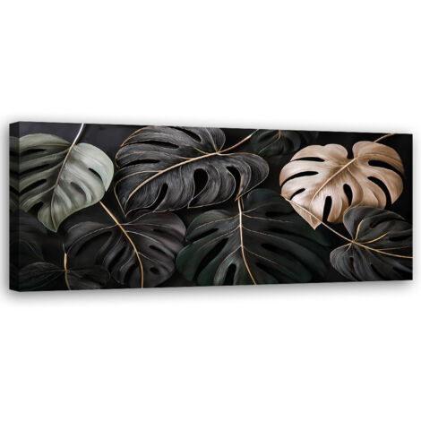 Tableau déco Monstera Feuilles PlantesPlantes tropicales 90x30