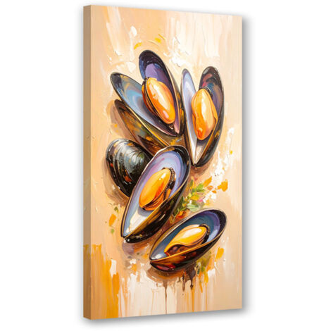 Tableau déco Moules Fruits de mer Sushi 40x80