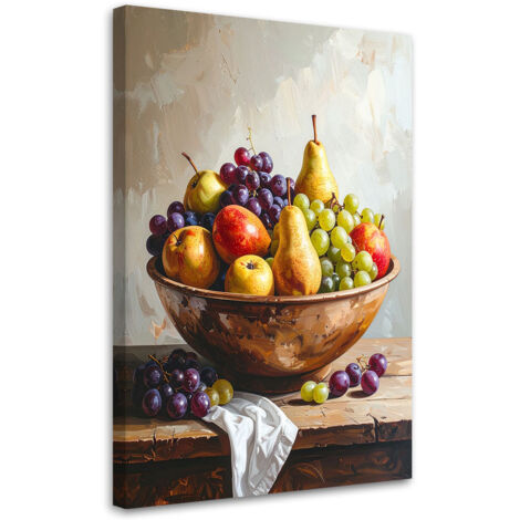 Tableau déco Nature morte avec des fruits dans un bol 70x100