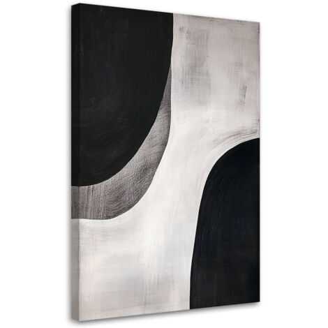 Tableau déco Noir et blanc Abstraction Minimalisme 40x60