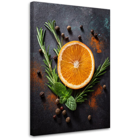 Tableau déco Orange Fruit Kitchen Bar 70x100