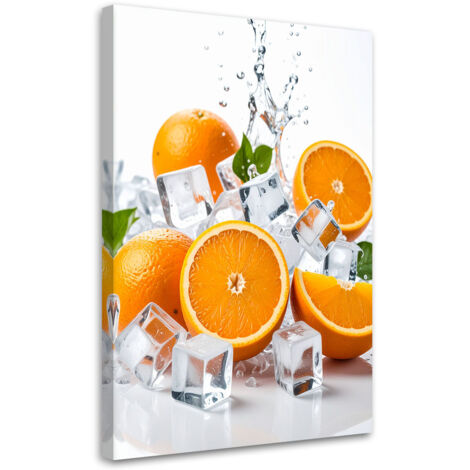 Tableau déco Oranges glace fruits nature 70x100