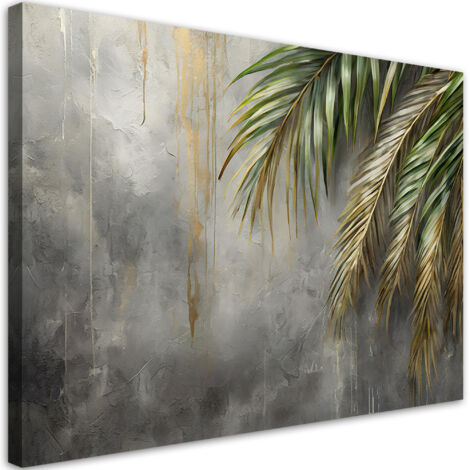 Tableau déco Palmiers sur fond de béton 100x70