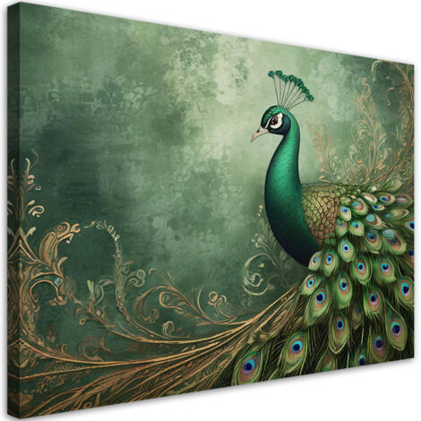 Tableau déco Paon Animaux Oiseau 60x40
