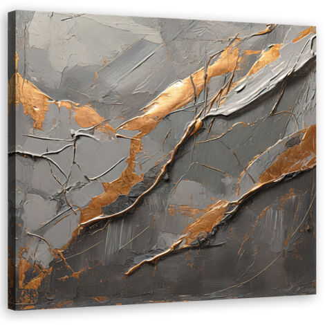 Tableau déco Pierre Or Glamour 40x40