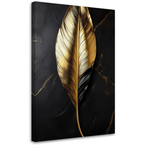 Tableau déco Plantes à feuilles dorées Glamour 40x60