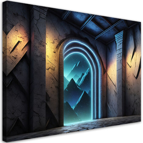 Tableau déco Portail Neon Fantastics Abstraction 100x70
