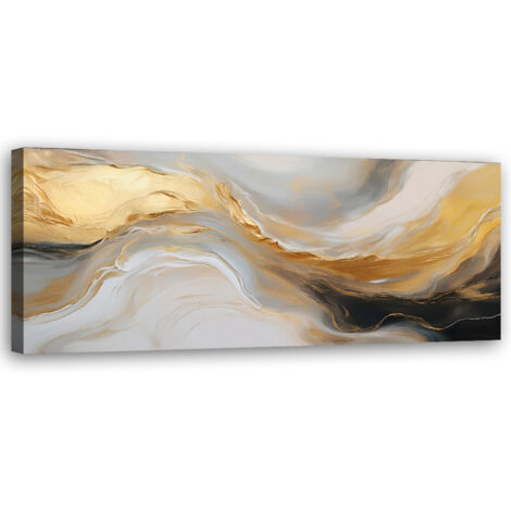 Tableau déco Texture abstraite de marbre Gris doré 90x30