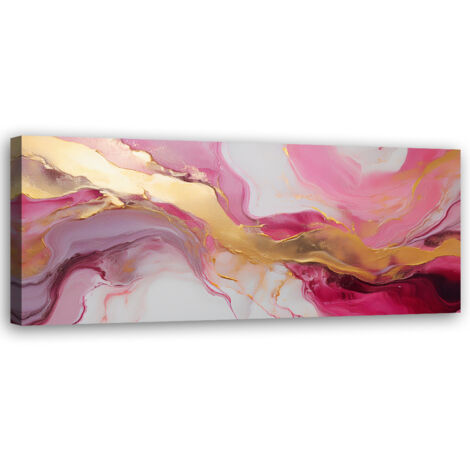 Tableau déco Texture abstraite de marbre rose or 90x30