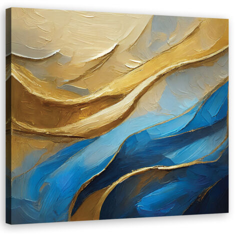 Tableau déco Vagues Abstraites Boho 50x50