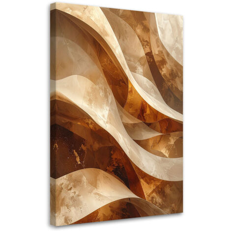 Tableau déco Vagues abstraites formes beige 60x90