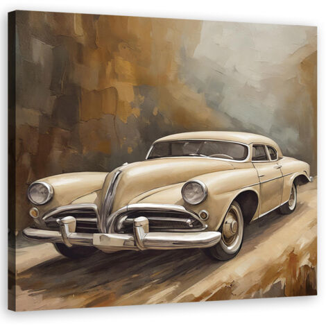 Tableau déco Voiture Rétro Vintage 40x40