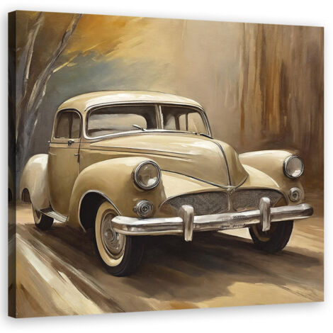Tableau déco Voiture rétro vintage 50x50