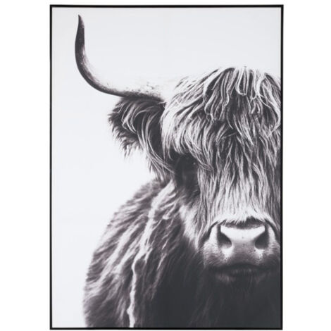 Tableau Déco "Yack" 142cm Noir & Blanc