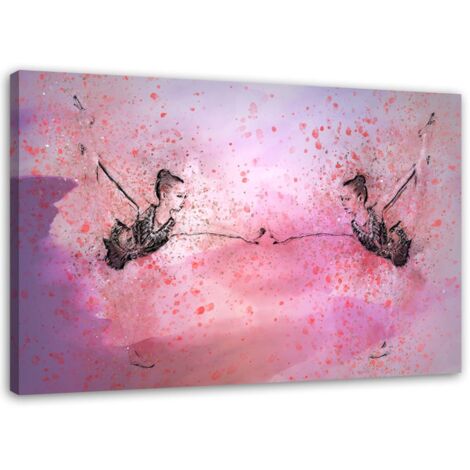 Tableau décoratif Ballerine Abstrait Rose 60x40
