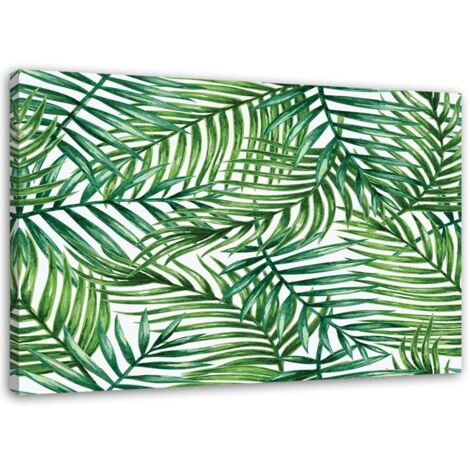 Tableau décoratif Feuilles Abstraites Vert 90x60