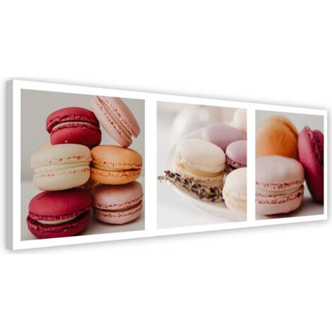 Tableau décoratif Gâteau aux macarons panoramique 90x30