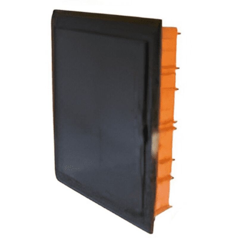 Tableau d'encastrement 36 modules avec cadre noir et porte fumée 315x365x80mm IP40 Faeg FG14736