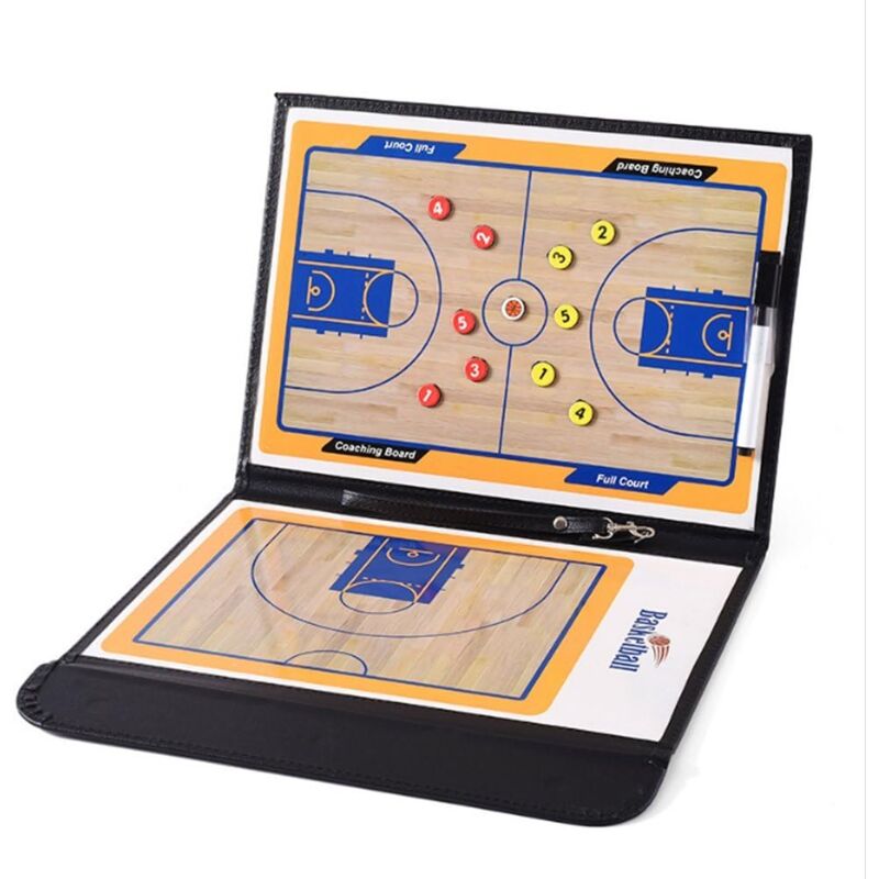 Tableau d'entranement de basket-ball entraneurs presse-papiers Kit de tableau magnétique tactique avec effacement à sec, marqueur et sac à fermeture