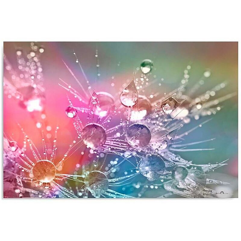 Tableau des gouttes d'eau sur trois dmuchawcu - 80 x 60 cm - Multicolore