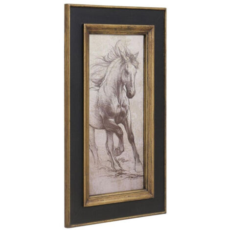 Tableau dessin cheval - Bois - Noir - Interior's