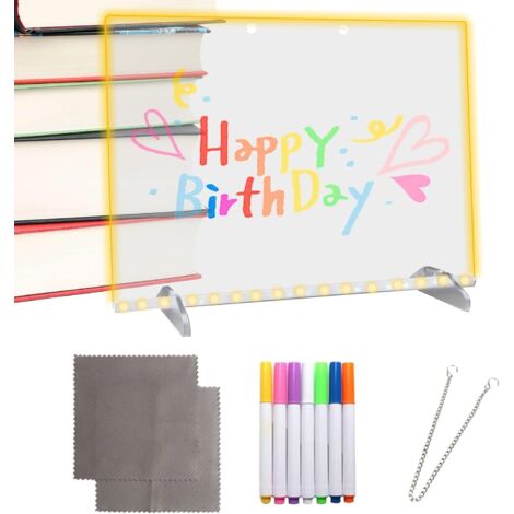 Tableau Dessin LED Enfant Ardoise Lumineuse Bébé Outil