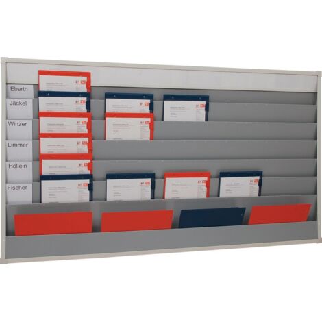 Tableau d’organisation  H900xl1580xP78 mm 6 rails gris
