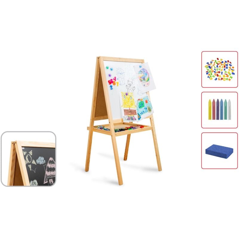 Tableau double face pour enfant KIDSboards - à craie et magnétique 120 cm