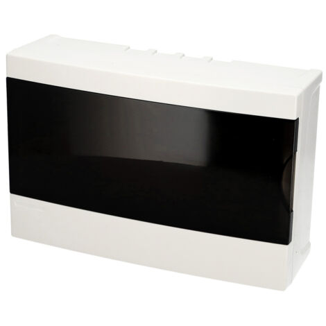 Tableau électrique en saillie 12 modules (1x12) blanc porte fumée EDO777844 EDO Technic