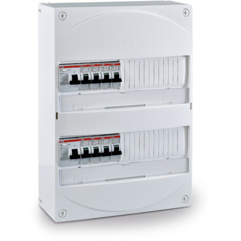 Tableau électrique équipé et pré-câblé 2 rangées 26 modules Blanc - ABB