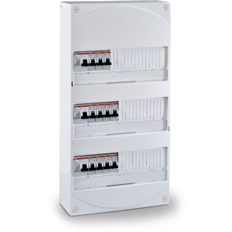 Tableau électrique équipé et pré-câblé 3 rangées 39 modules Blanc - ABB