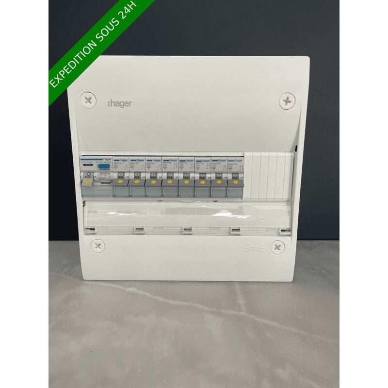 Hager - Tableau électrique 1 rangée équipé et pré-câblé ID63