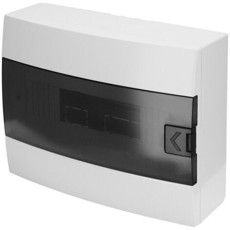 Tableau électrique saillie 12 modules (1x12) IP40 blanc porte fumée HOROZ