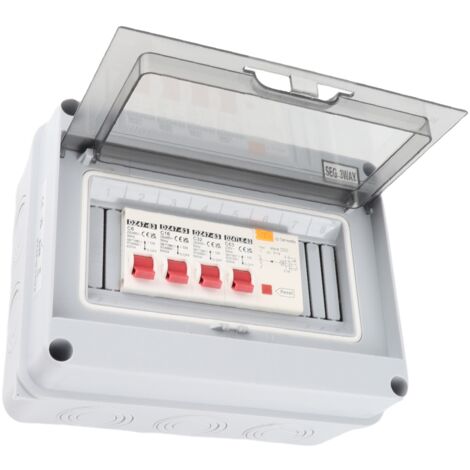 Tableau électrique triphasé pour garage/caravane, 63 A, 30 mA, différentiel résiduel (RCD), disjoncteur 3MCB, 6a16a32A