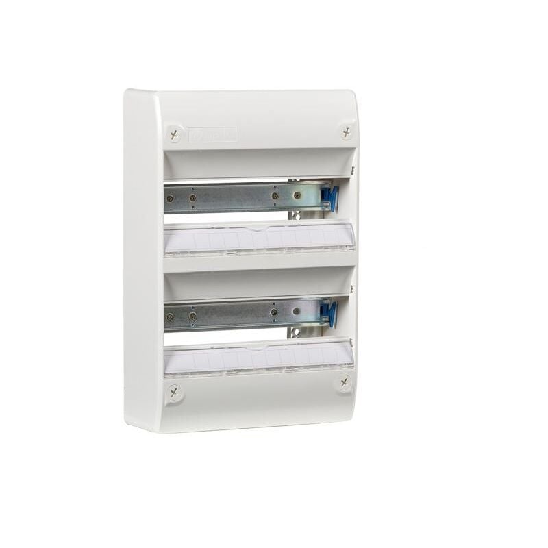 Nalto - Tableau électrique vide 2 rangées 26 modules Rail Amovible nf