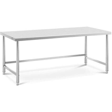 Tableau en acier inoxydable - 200 x 90 cm - 100 kg Capacité de charge - Royal Catering