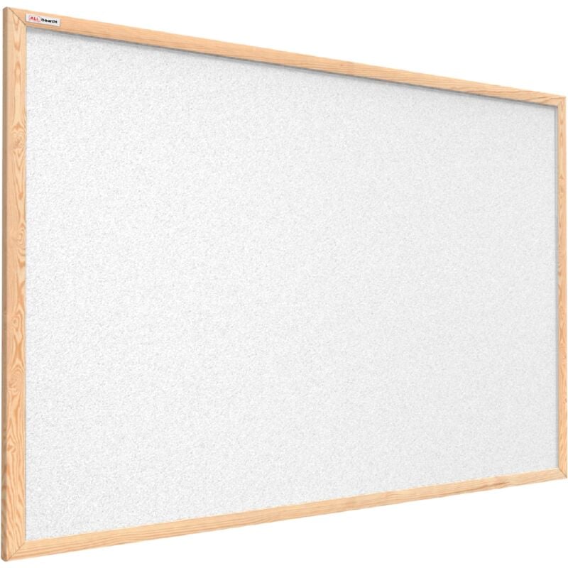 Tableau en Liège Blanc avec Cadre en Bois 90x60cm